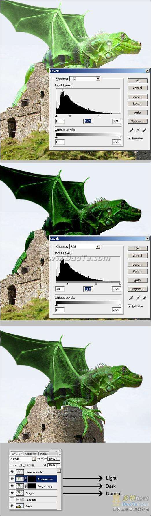 Photoshop教程：合成打造超酷翼龙再现场景